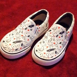 Unisex Toddler Snoopy Slip Ons, Sz.7m